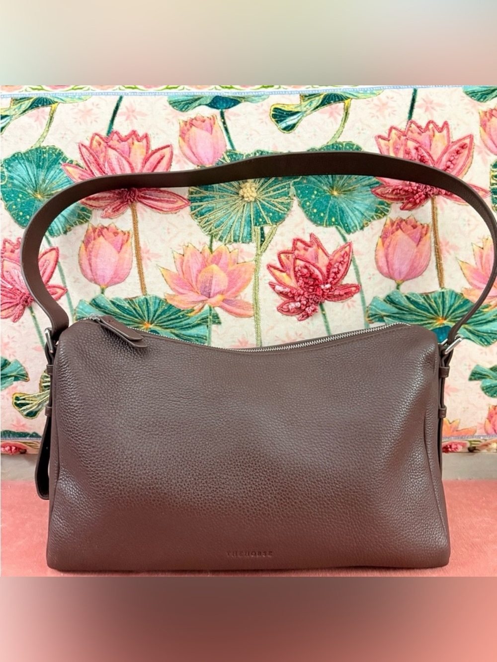 The Horse Brown Pebbled Leather Shoulder Bag